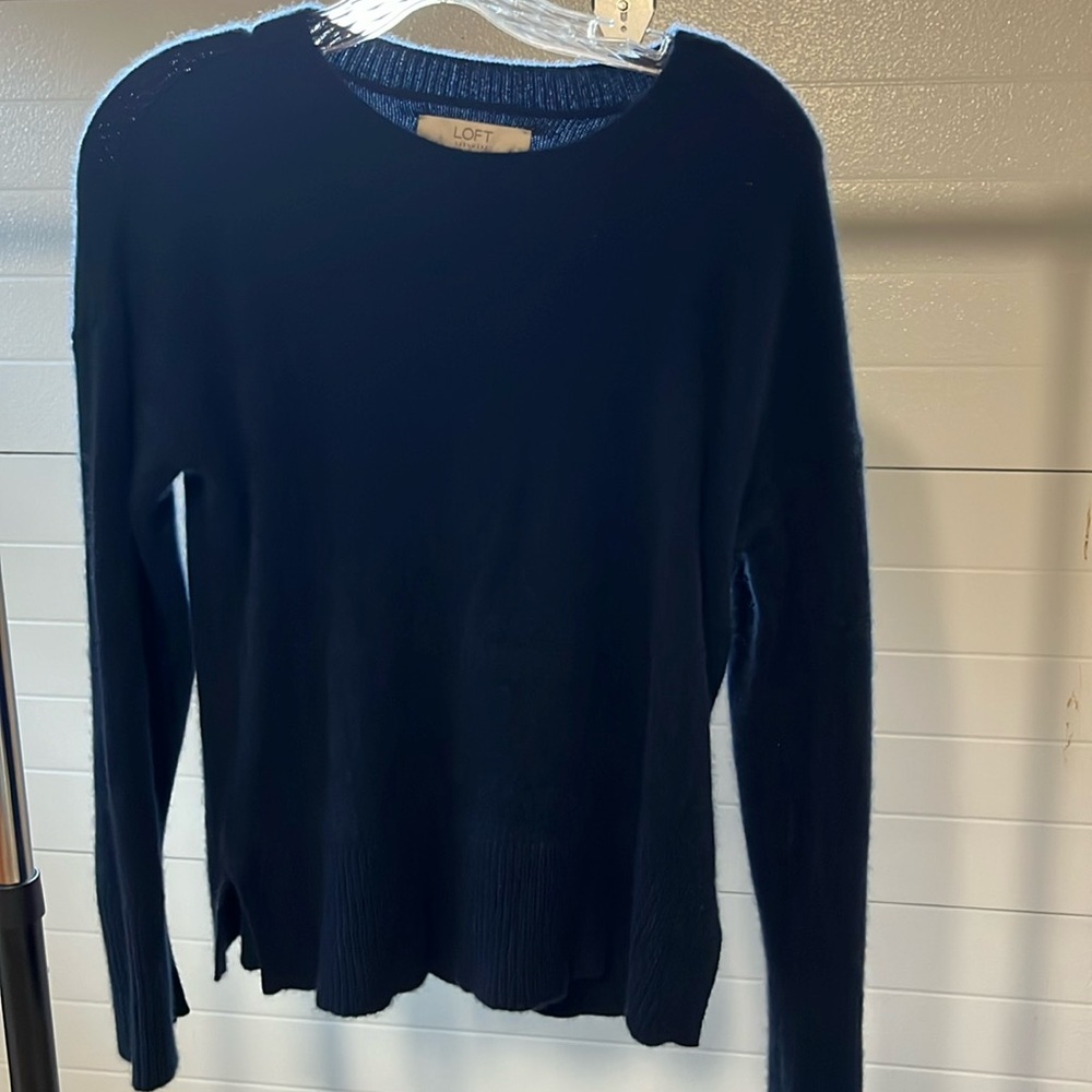 Loft Cashmere navy sweater